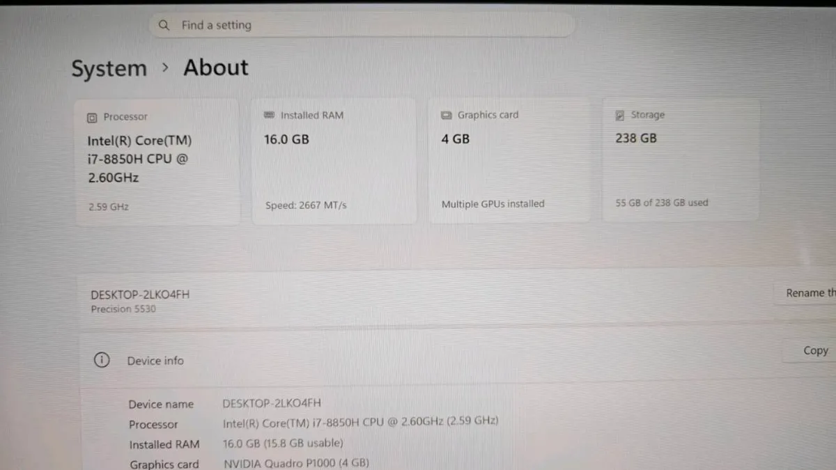 Dell Precision 5530 – Touchscreen 4K - Image 3