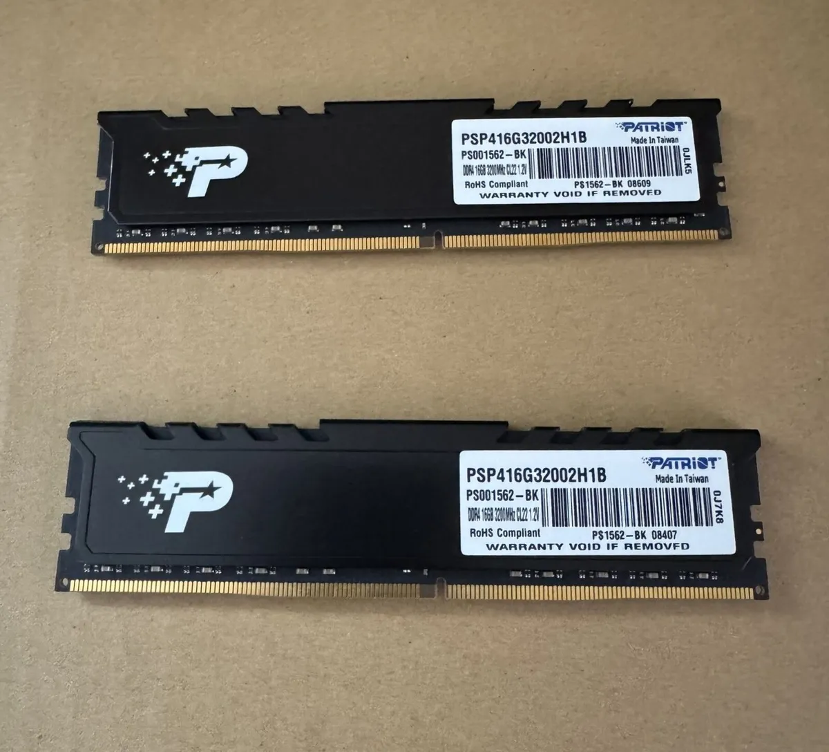 Patriot Memory 32 GB DDR4 3200 MHz 2x16gb - Image 1