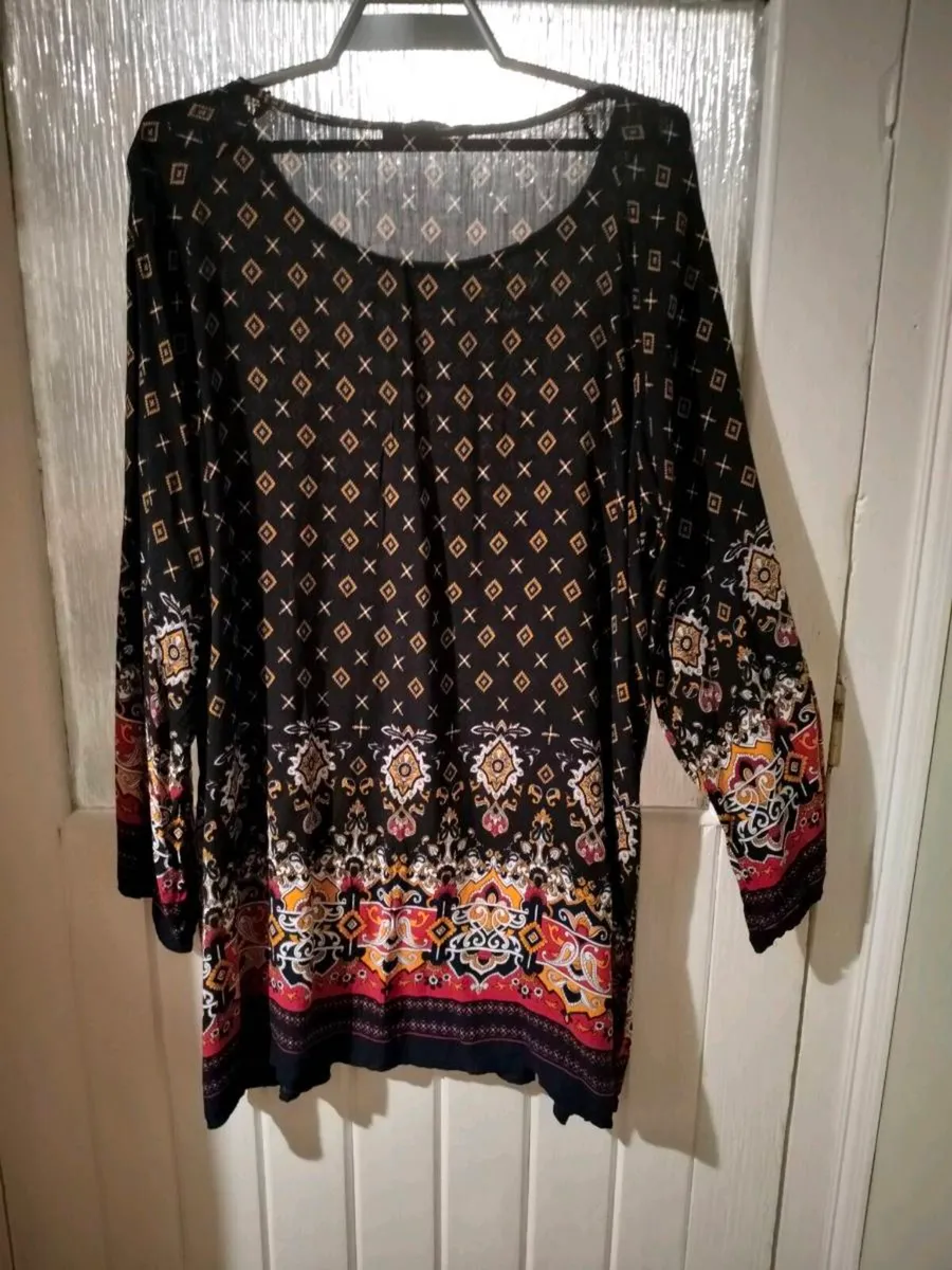 zanzea collection dress/tunic. Boho multi pattern, - Image 2