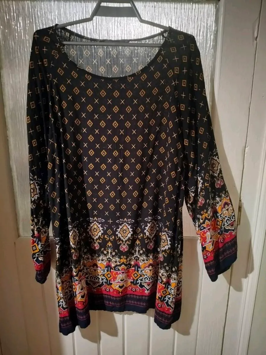zanzea collection dress/tunic. Boho multi pattern, - Image 1