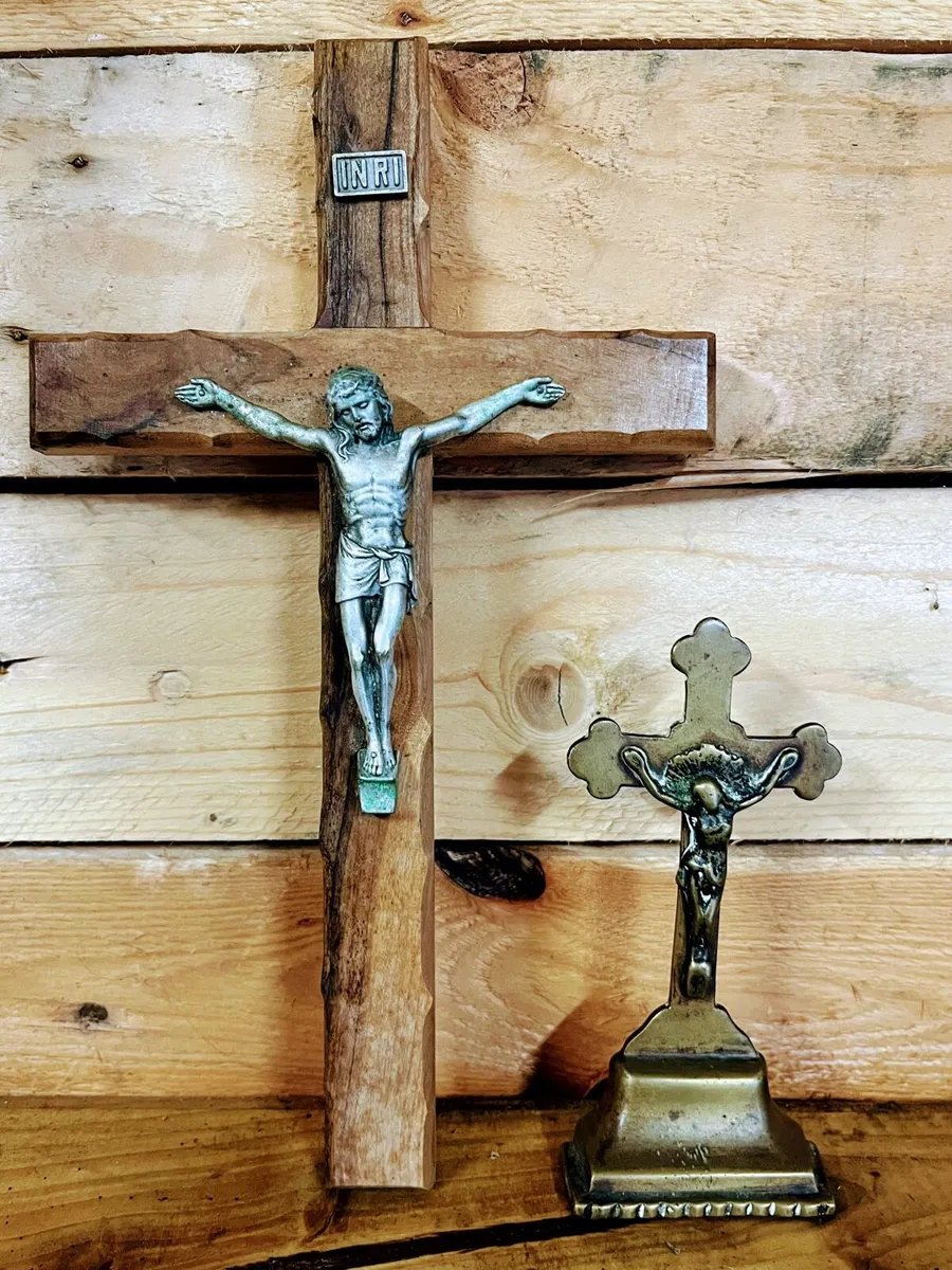 Two vintage crucifixes