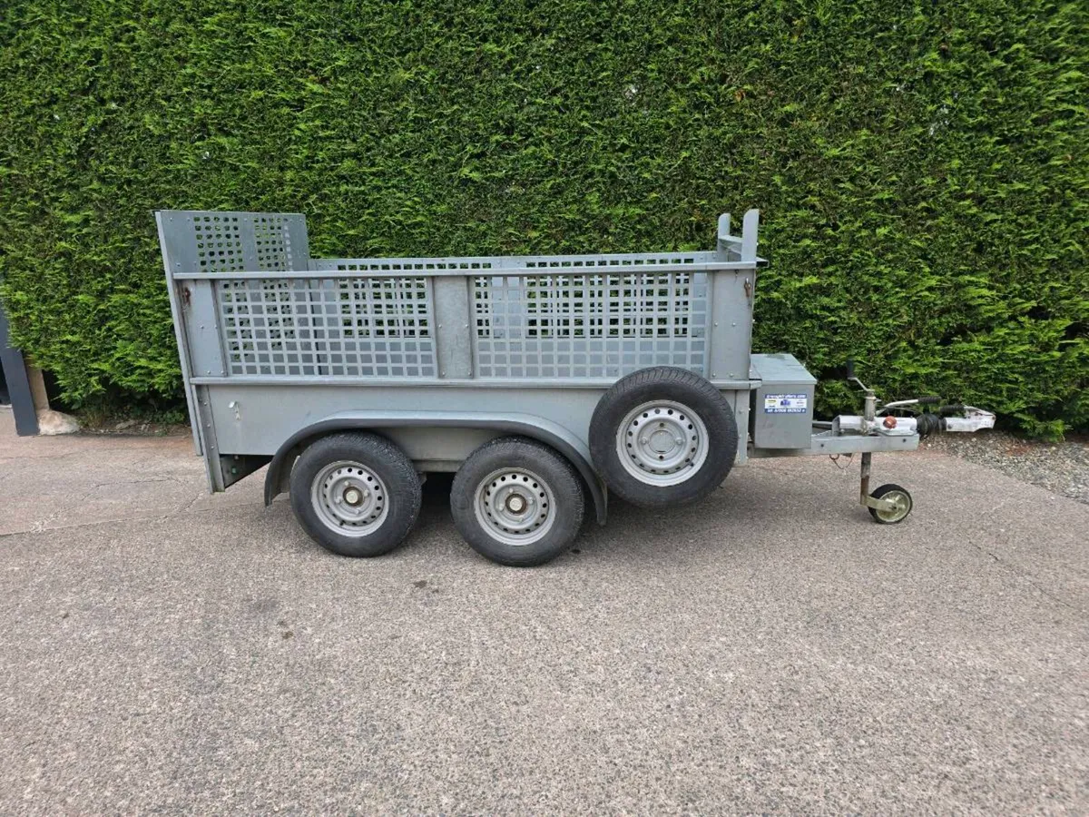 Clean broniss 8x4ft twin axle trailer mesh & ramp - Image 1