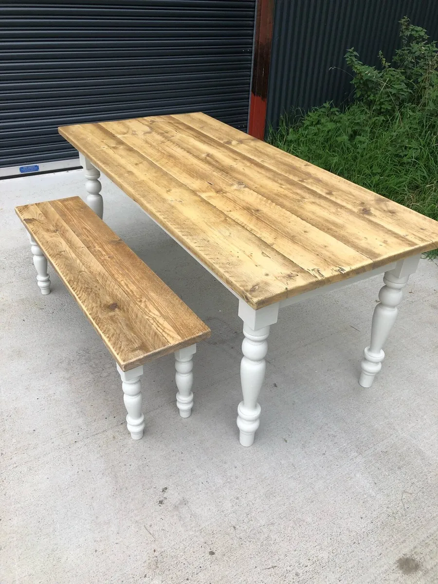 Handmade Farmhouse tables 5ft 6ft 7ft 8ft - Image 4