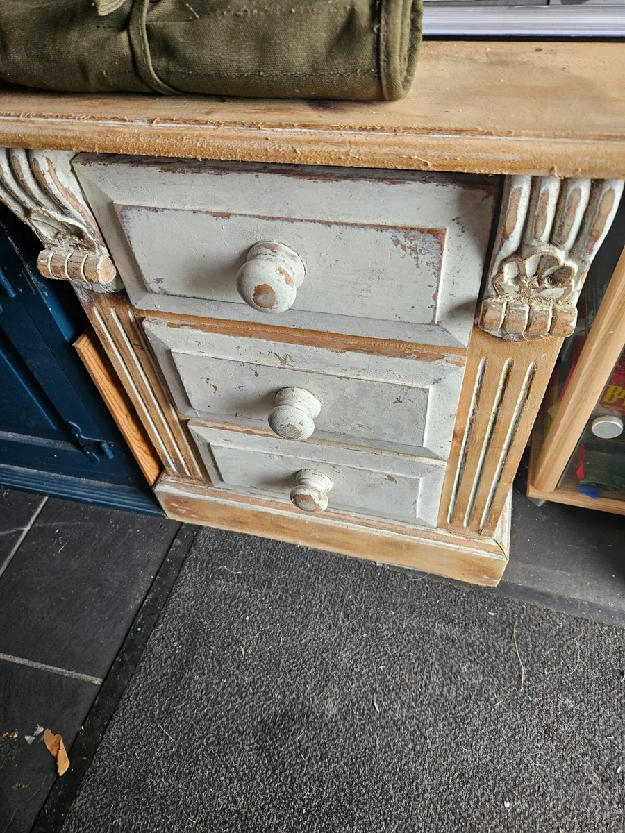 Pine Classical Looking Bedside Locker Cabinet - Image 1