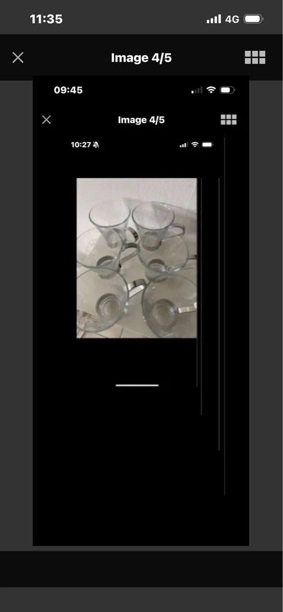 Rare Baileys Glasses Set with Metal Frames - Image 1