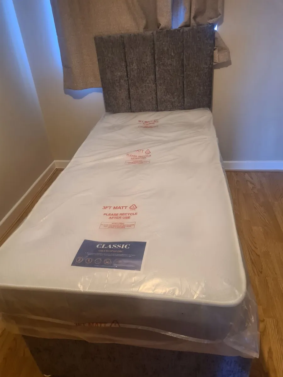 Brand new single bed with mattress