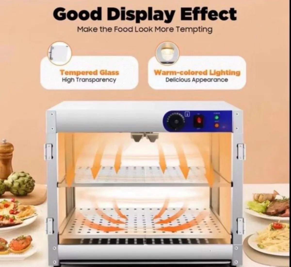 New 800W Food Warmer Display Cabinet display - Image 3