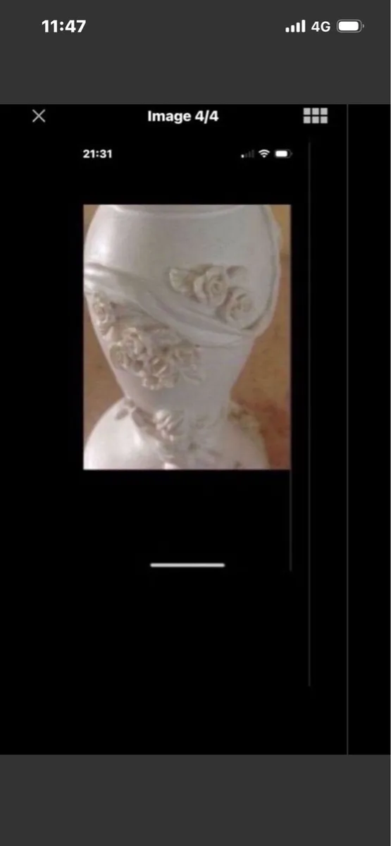Vintage Cherub & Roses Candlestick Set - Image 4