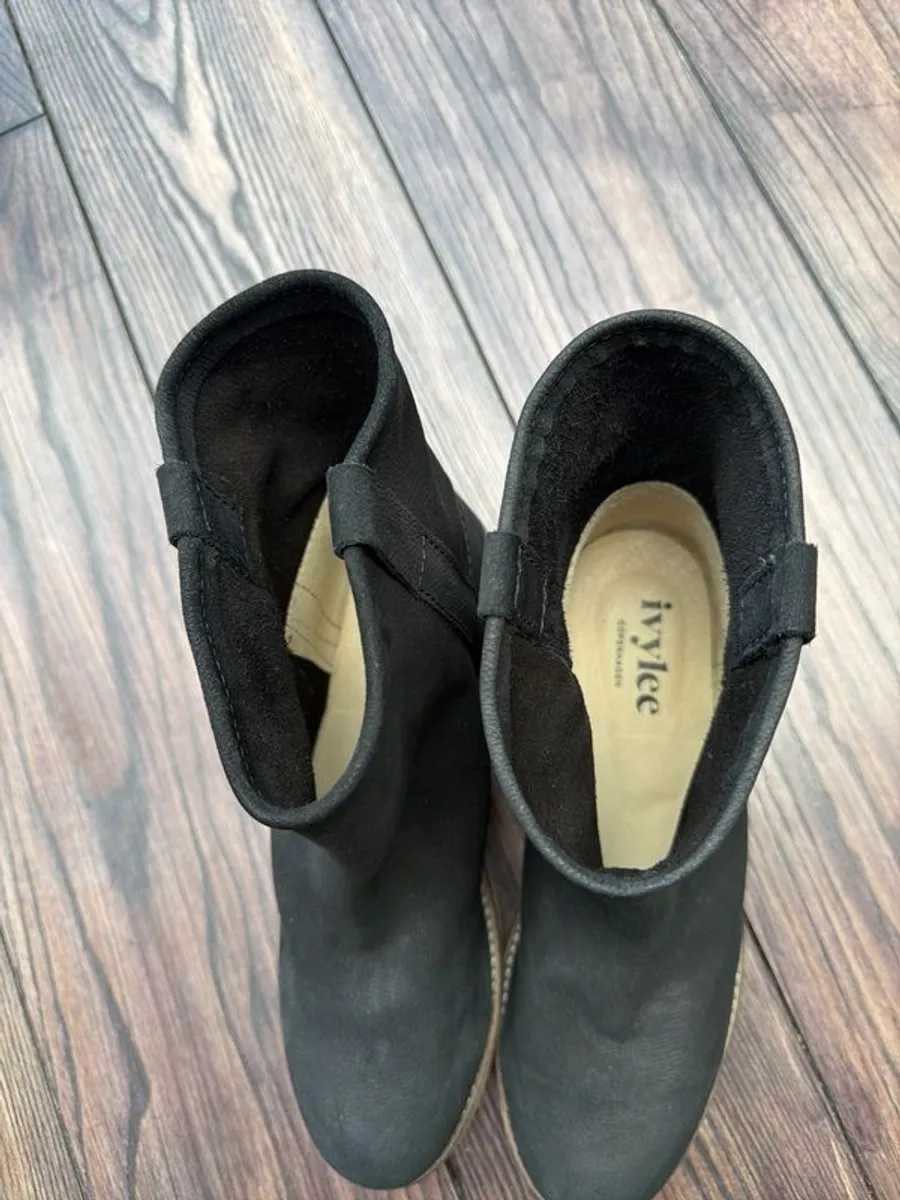 New Ivy Lee Copenhagen Ankle Boots - Black Suede - Image 3