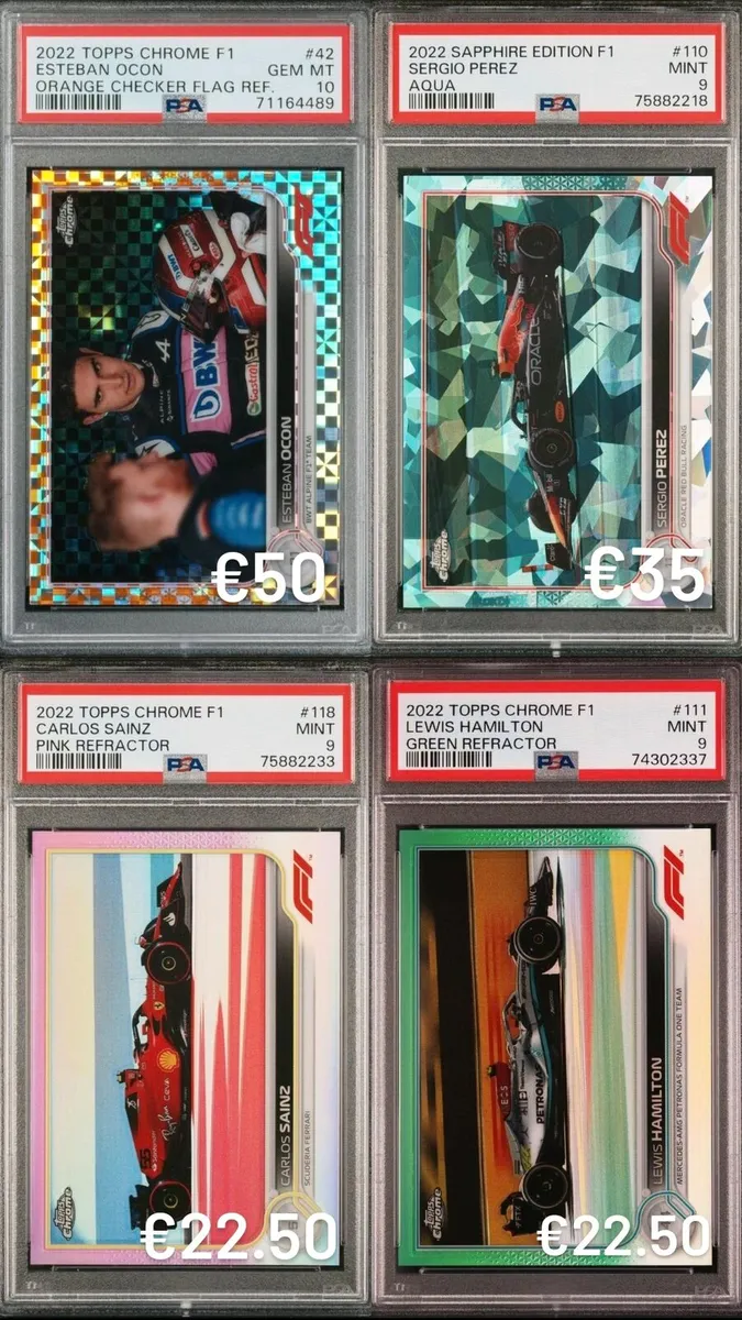 F1 Topps PSA Graded Authentic Trading Cards - Image 1