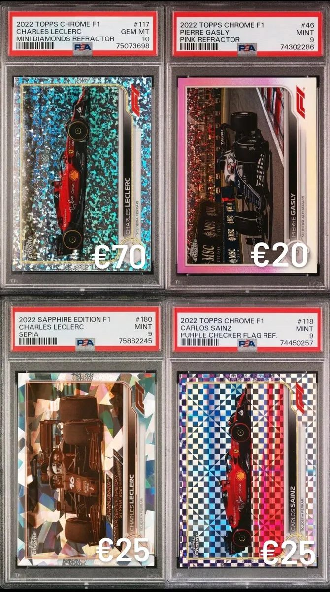 F1 Topps PSA Graded Authentic Trading Cards - Image 2