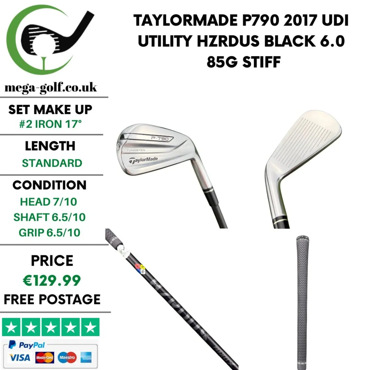 Taylormade P790 2017 UDI Utility #2 Iron 17° - Image 3
