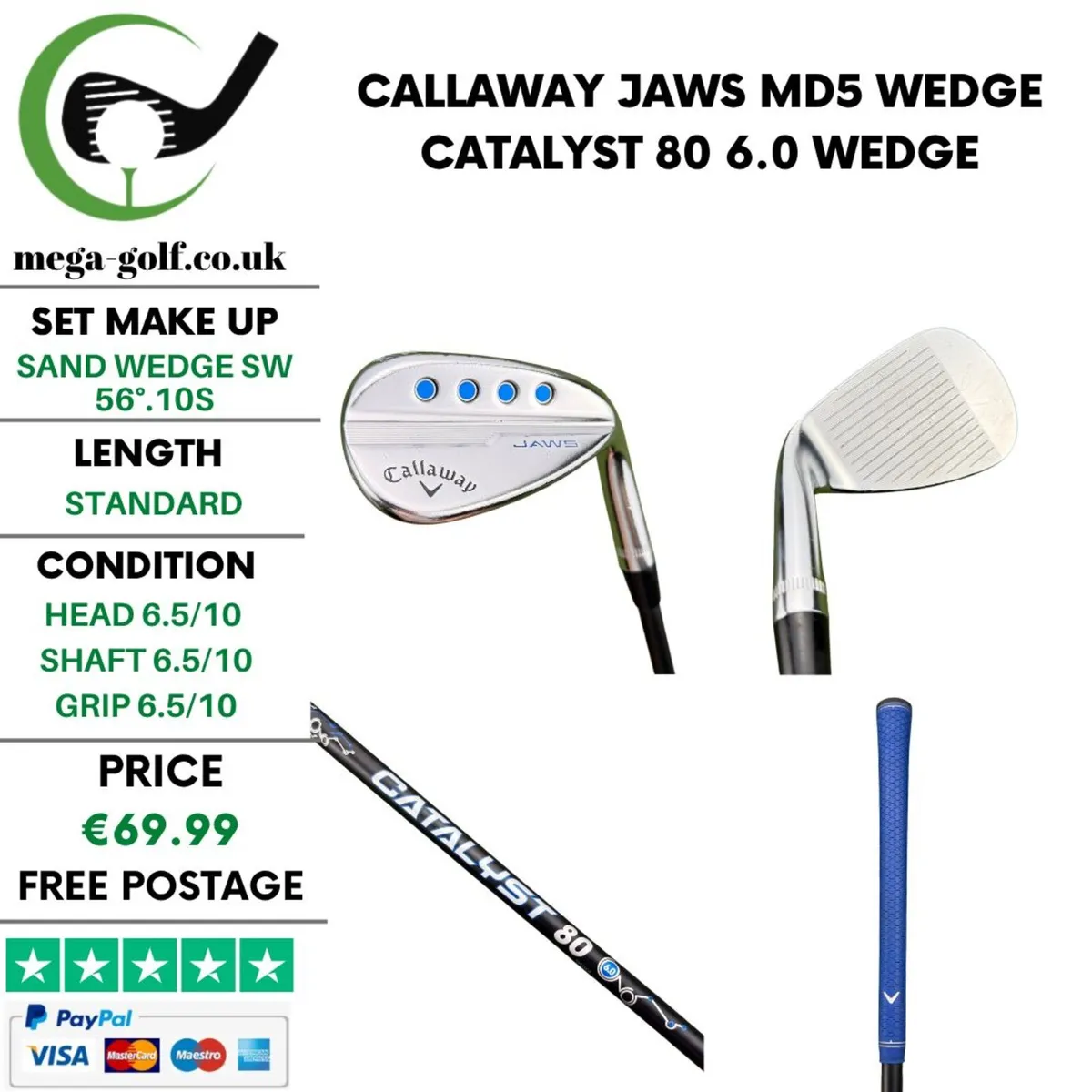 Callaway Jaws MD5 Wedge Sw 56°.10S / Wedge - Image 1