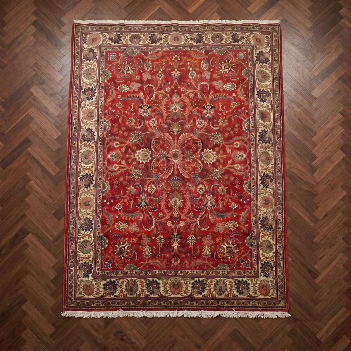 This is a nice hand knotted carpet but different - Image 1