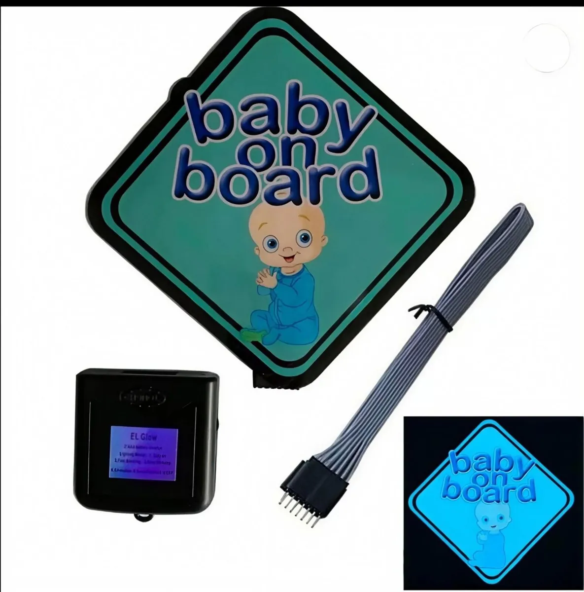 Baby On Board – LED Glow Sign - Image 2