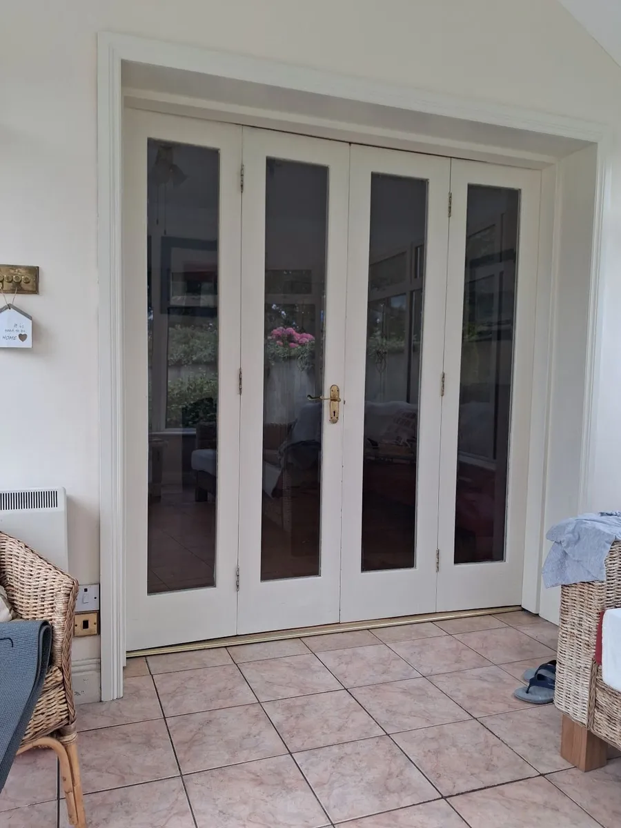 Bi - fold solid teak internal  doors for sale. - Image 3