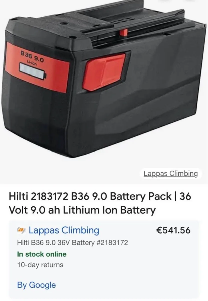 genuine hilti b36 9 amp battery 2025 - Image 2