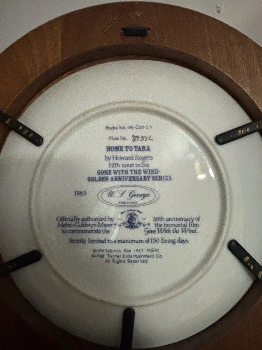 Vintage gone with the wind  picture and plates - Image 4