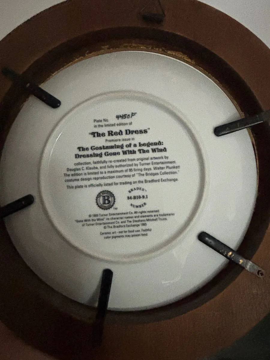 Vintage gone with the wind  picture and plates - Image 3
