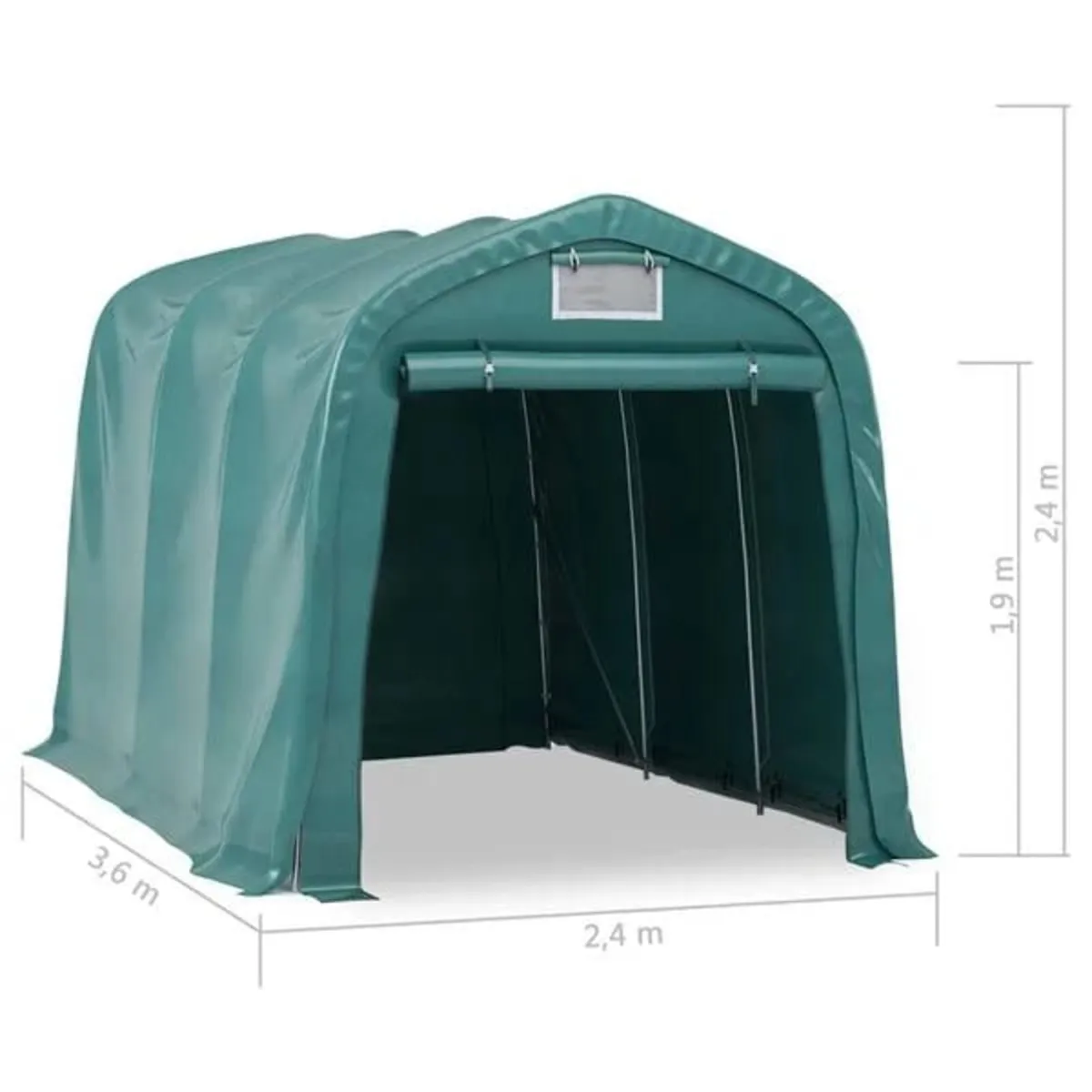 Garage Tent PVC 2.4x3.6 m Green

Description
This - Image 3
