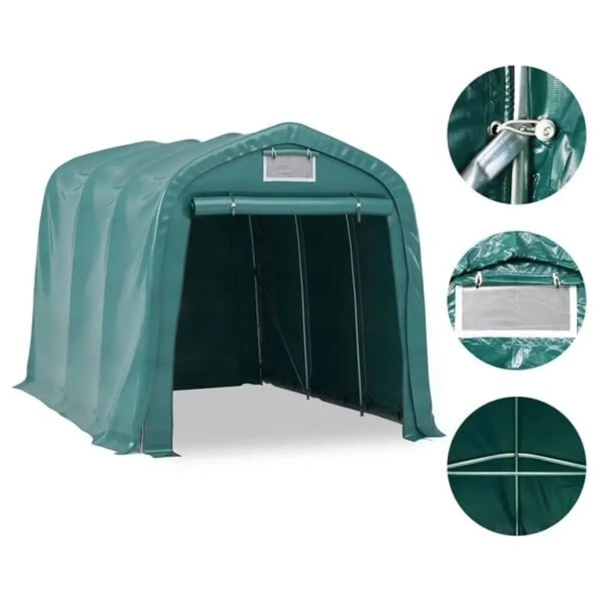 Garage Tent PVC 2.4x3.6 m Green

Description
This - Image 4