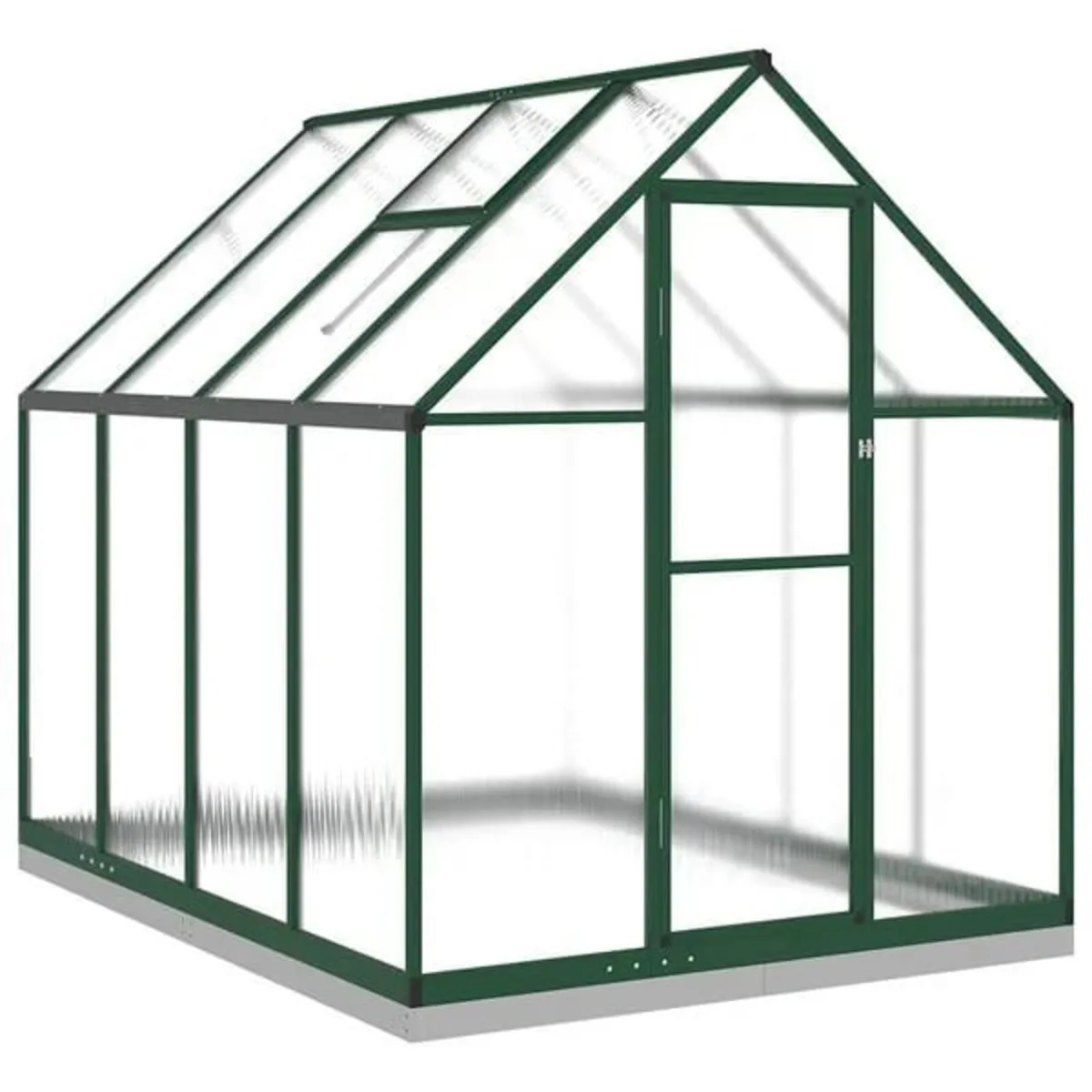 Greenhouse with Base Frame Green 224x169x202 cm Al - Image 2
