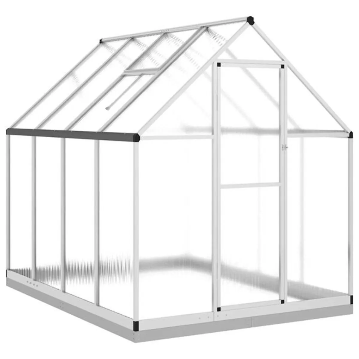 Greenhouse with Base Frame Silver 224x169x202 cm A - Image 2