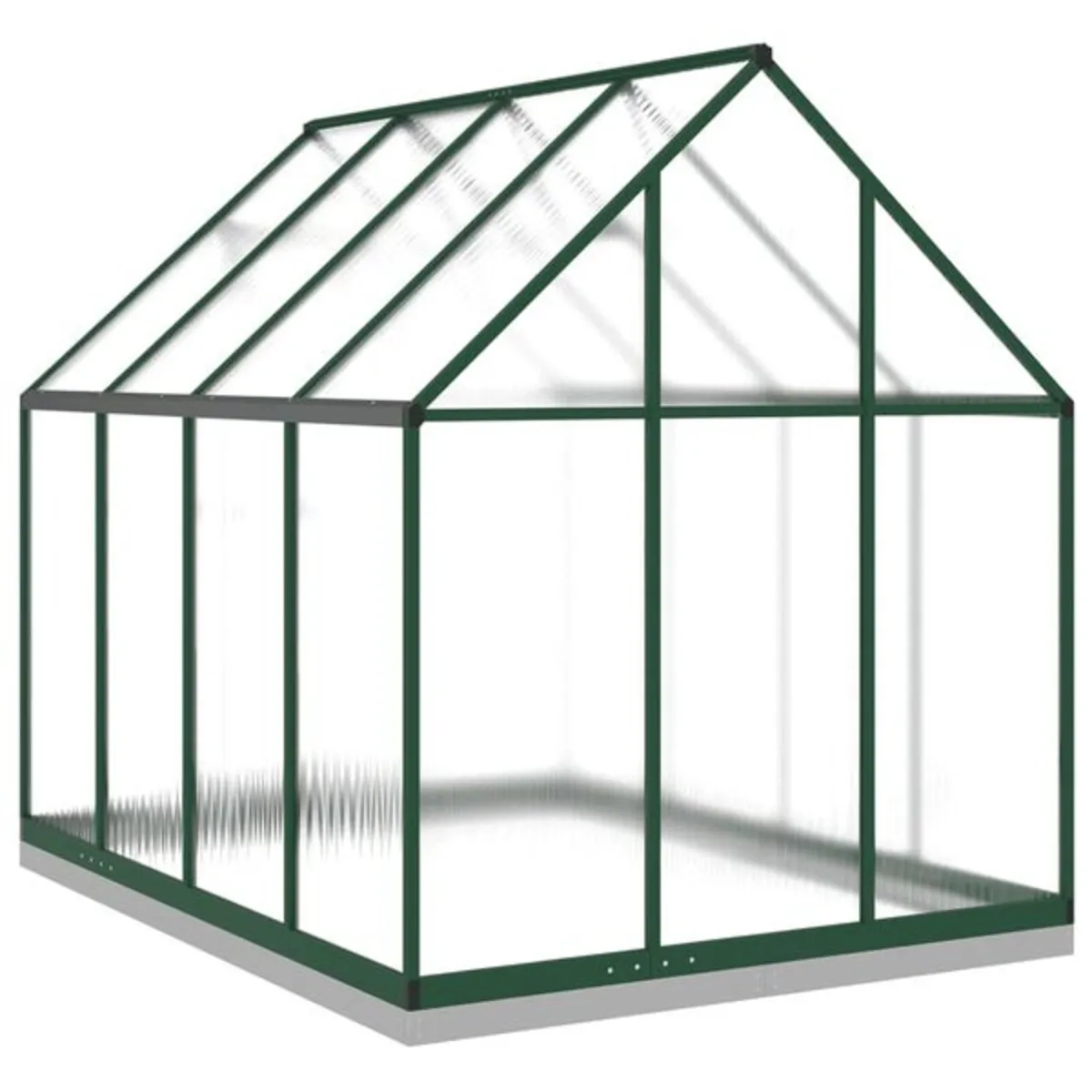 Greenhouse with Base Frame Green 224x169x202 cm Al - Image 3