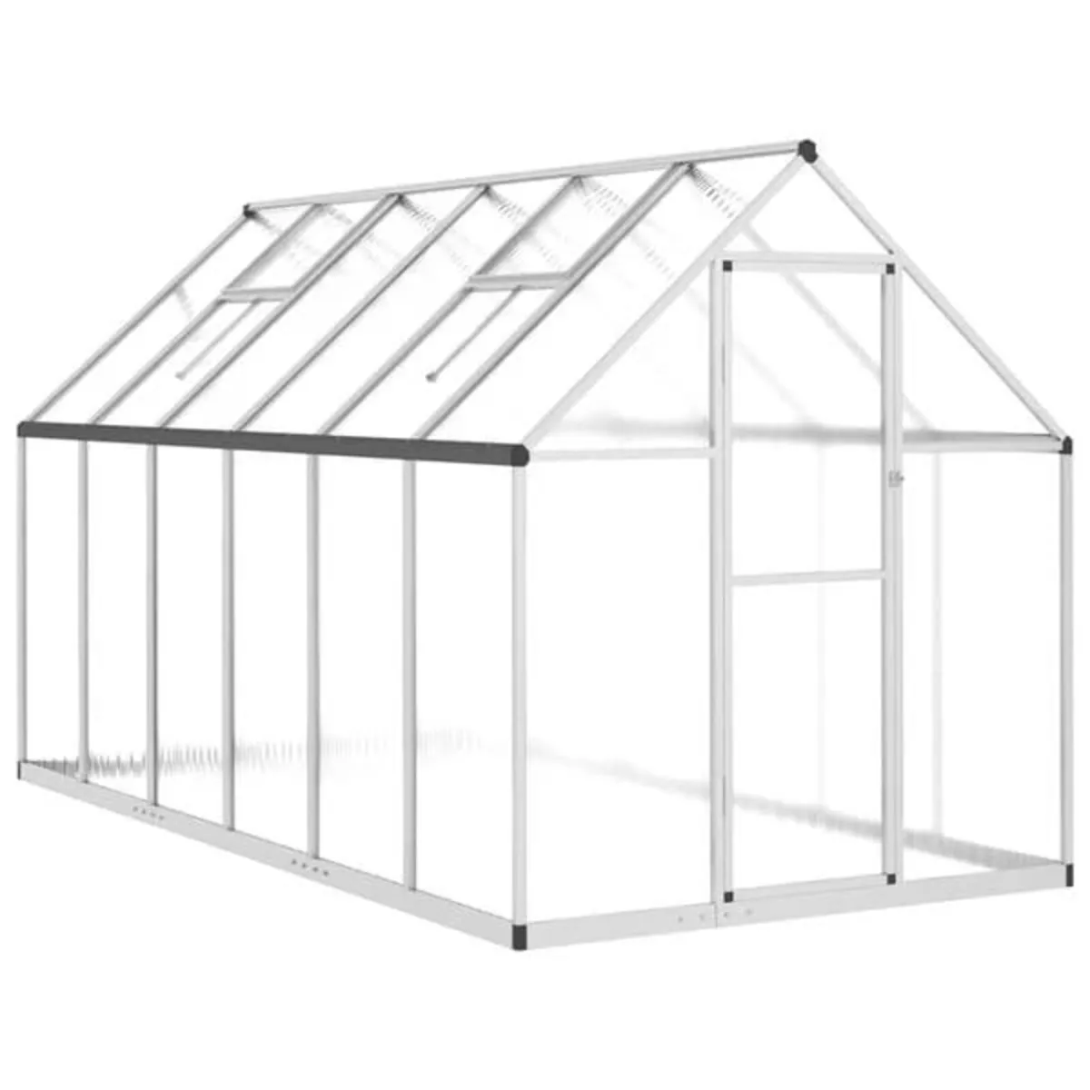 Greenhouse with Base Frame Silver 334x169x195 cm A - Image 2