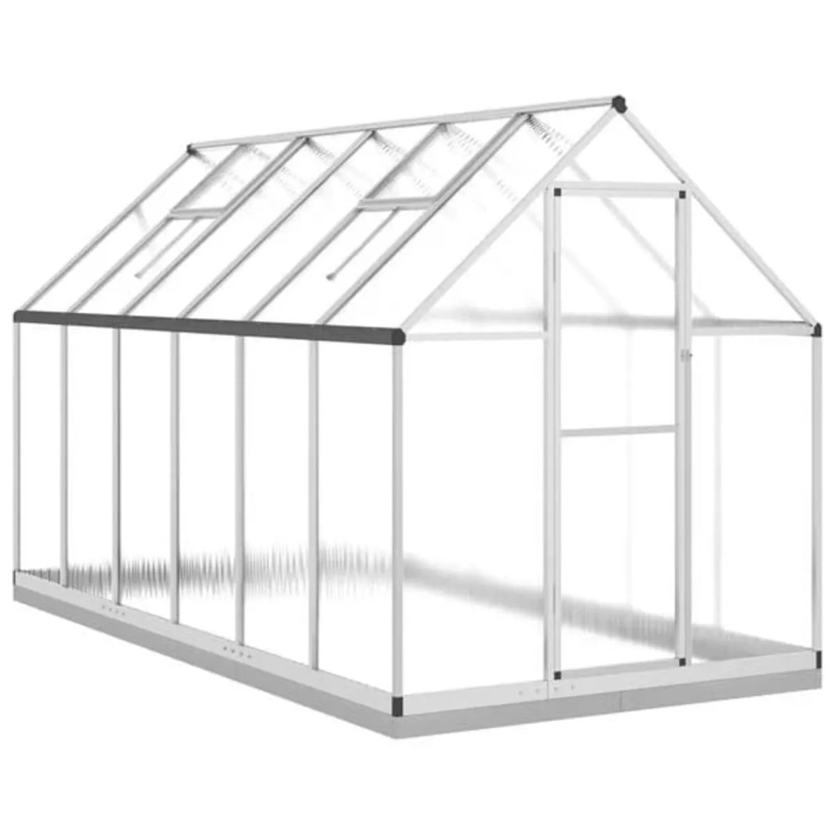 Greenhouse with Base Frame Silver 334x169x202 cm A - Image 2
