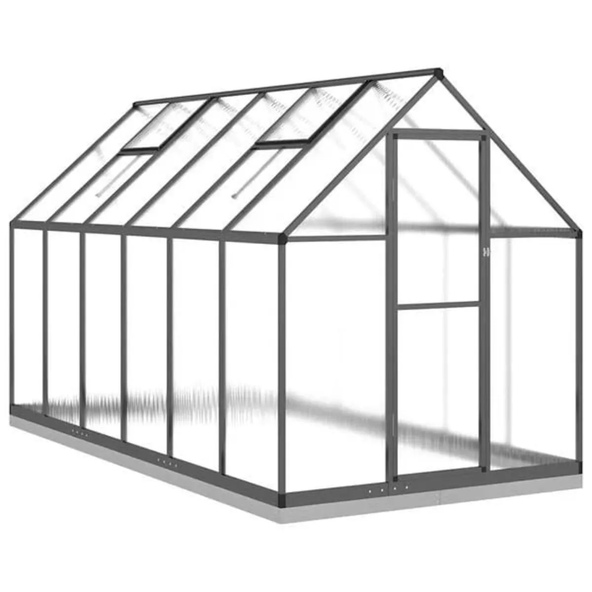 Greenhouse with Base Frame Anthracite 334x169x202 - Image 2