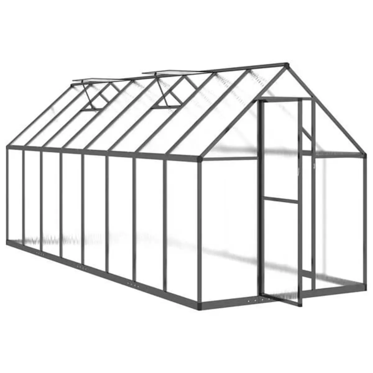 Greenhouse with Base Frame Anthracite 445x169x195 - Image 2