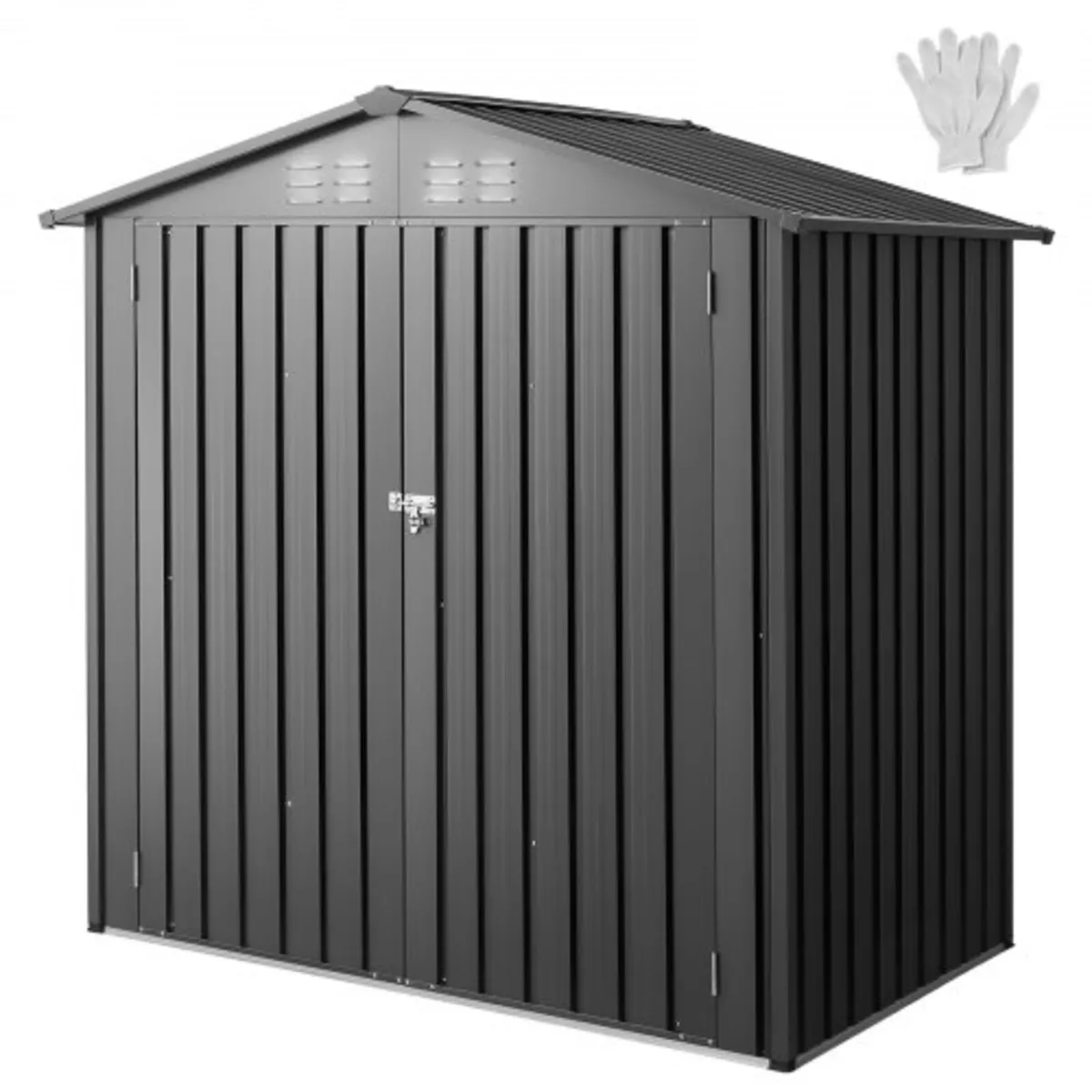 1860 x 1210 x 1841 mm Metal Garden Shed, Outdoor S - Image 1