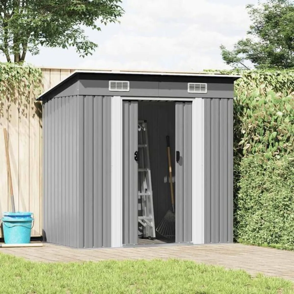 Garden Shed Grey Metal

Description
This metal sto - Image 3