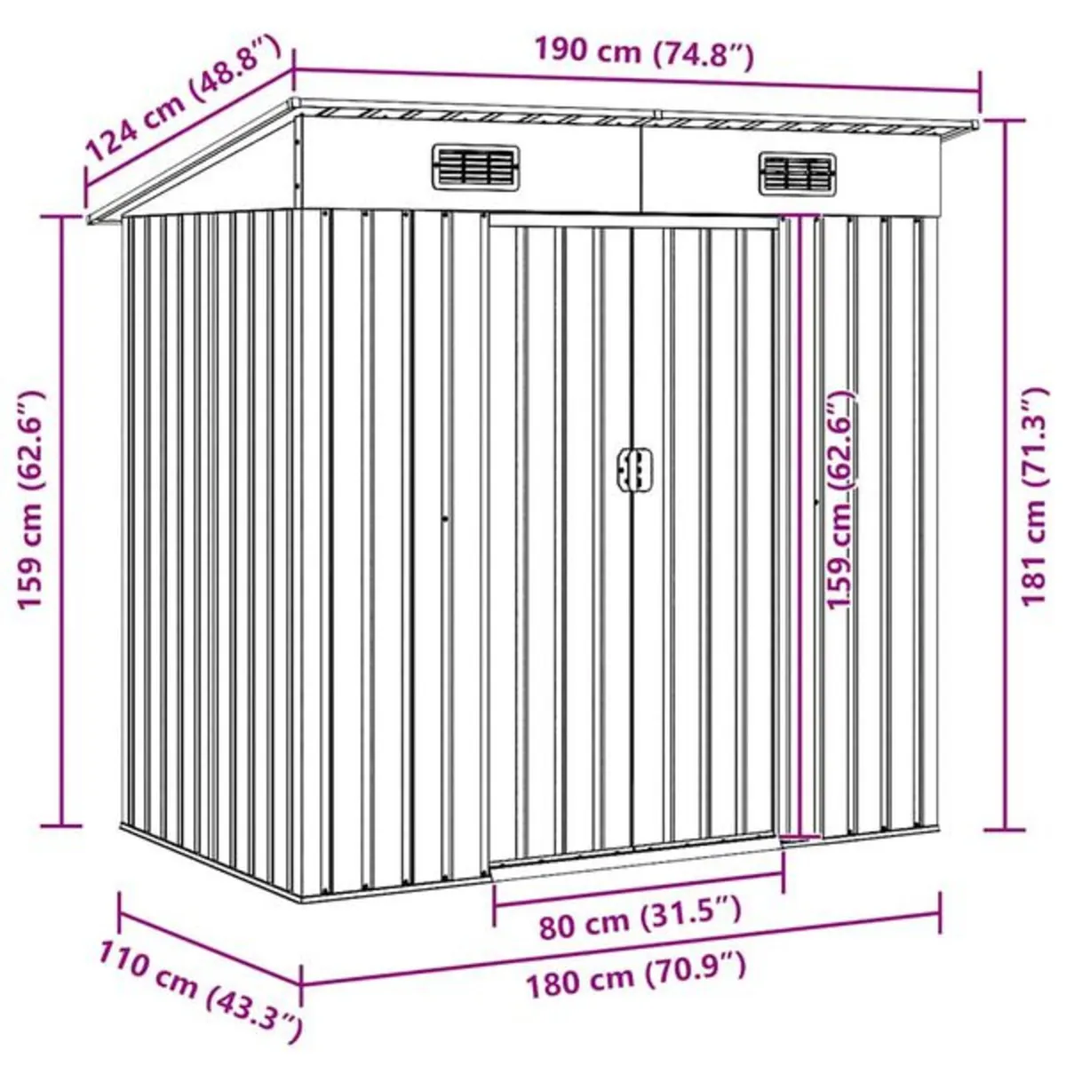 Garden Shed Green Metal

Description
This metal st - Image 4