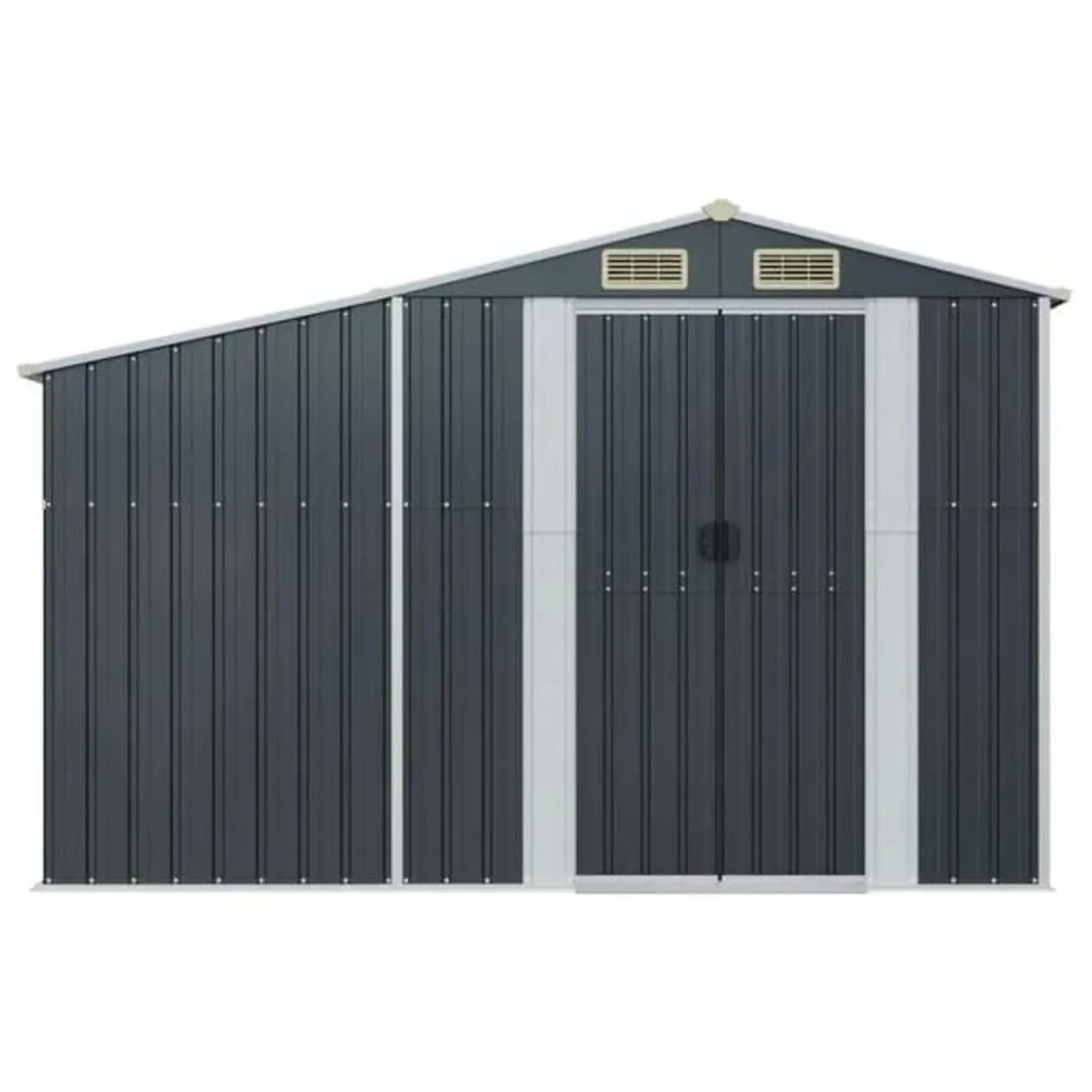 Garden Shed Anthracite 277x93x179 cm Galvanised St - Image 2