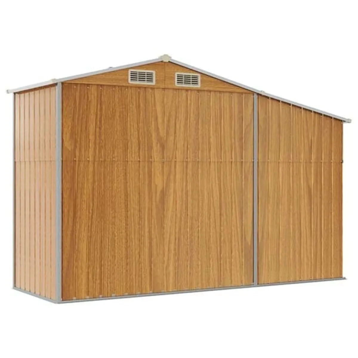Garden Shed Brown 277x93x179 cm Galvanised Steel - Image 4