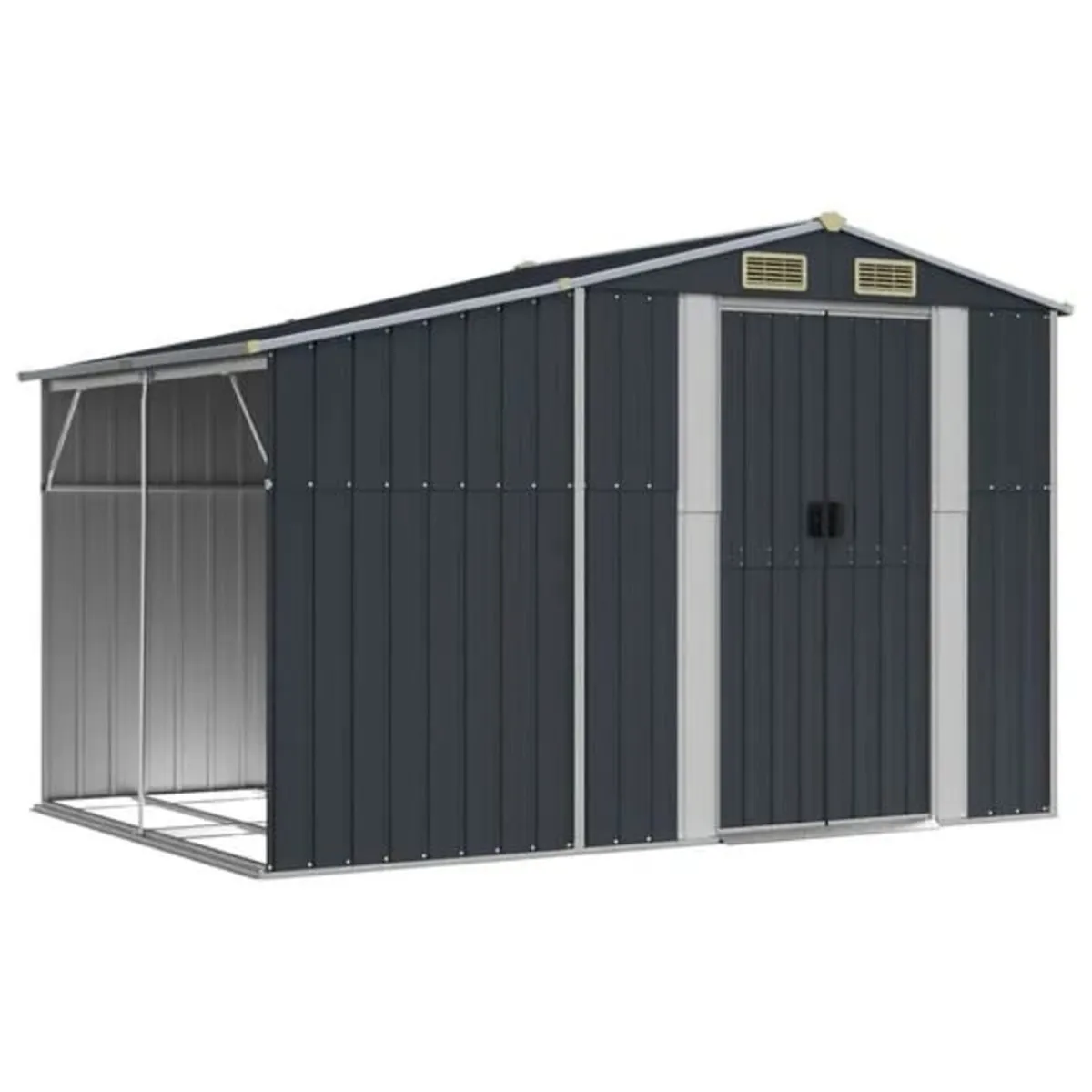 Garden Shed Anthracite 277x192.5x179 cm Galvanised - Image 1