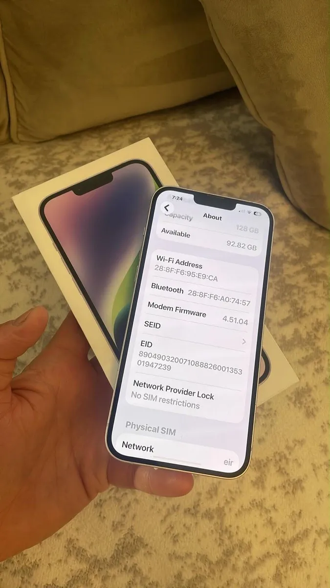 iPhone 14 Plus purple sim free 128G with box - Image 1