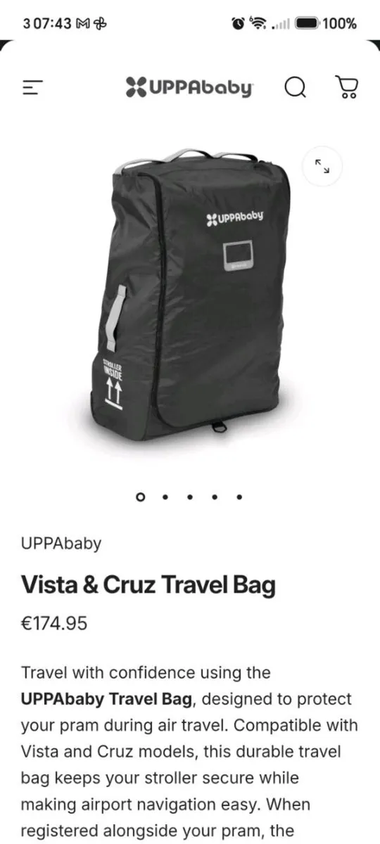 Uppababy Vista Travel Bag - Image 1