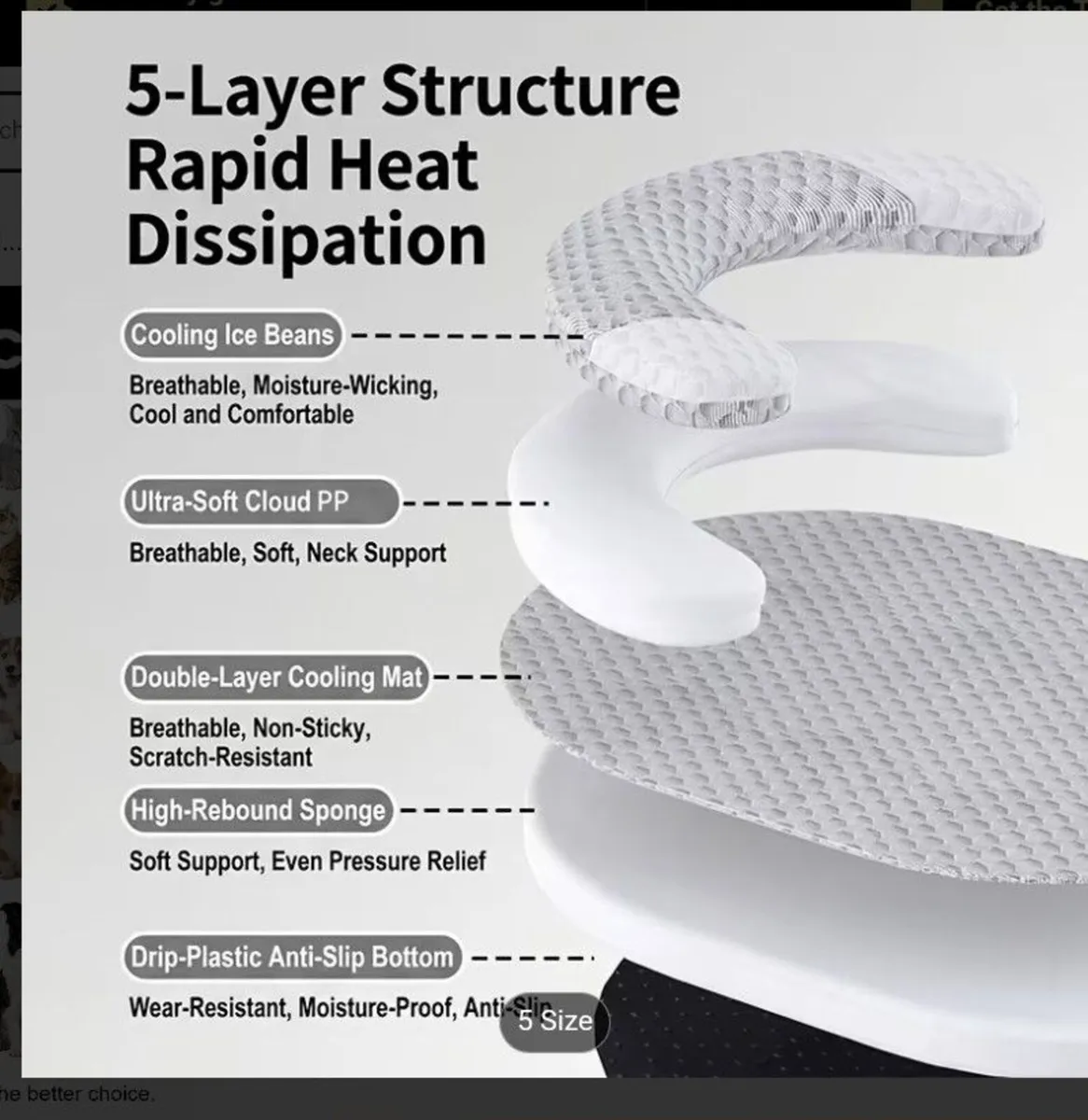 Orthopedic Cooling Pet Bed, Breathable Summer - Image 2