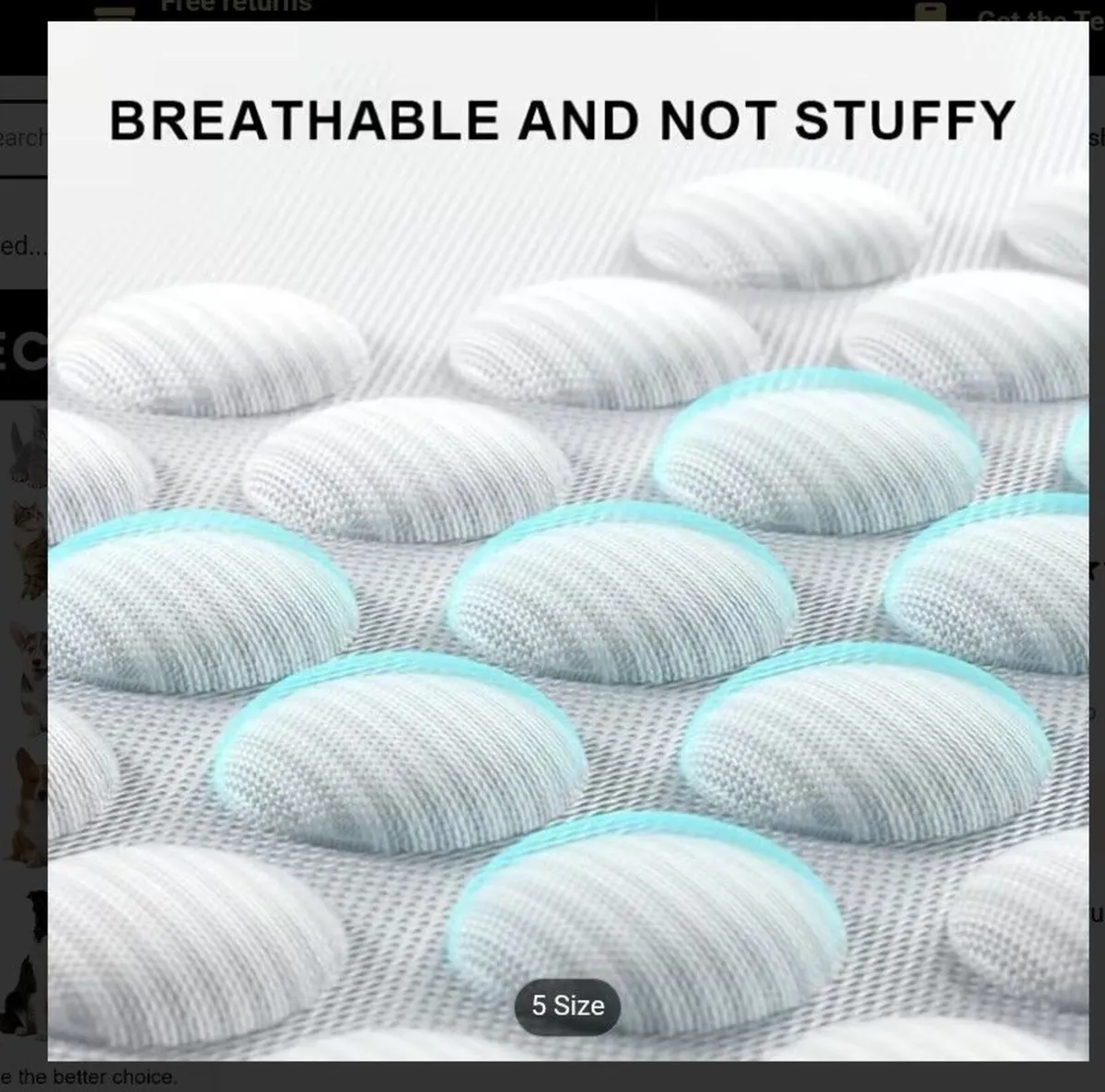 Orthopedic Cooling Pet Bed, Breathable Summer - Image 4