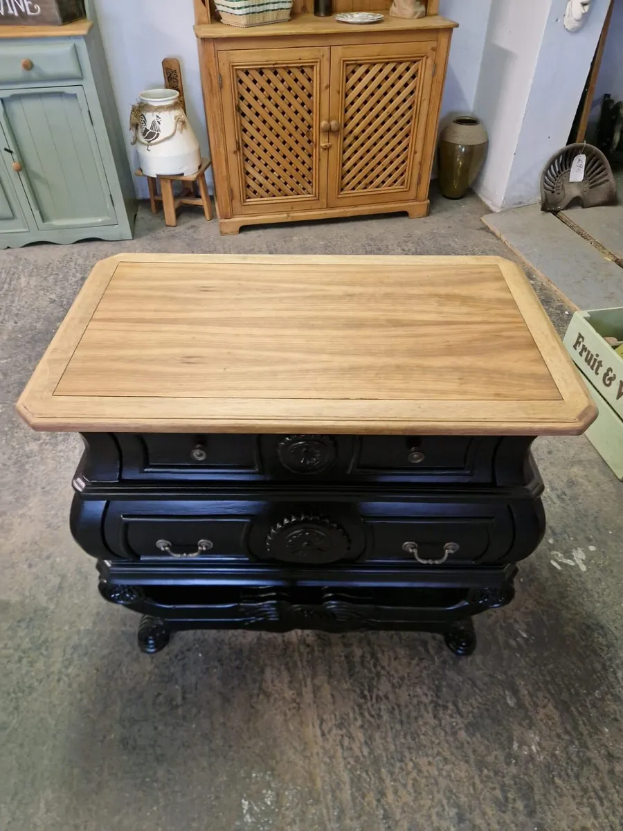 Vintage oak chest of drawers - Image 3