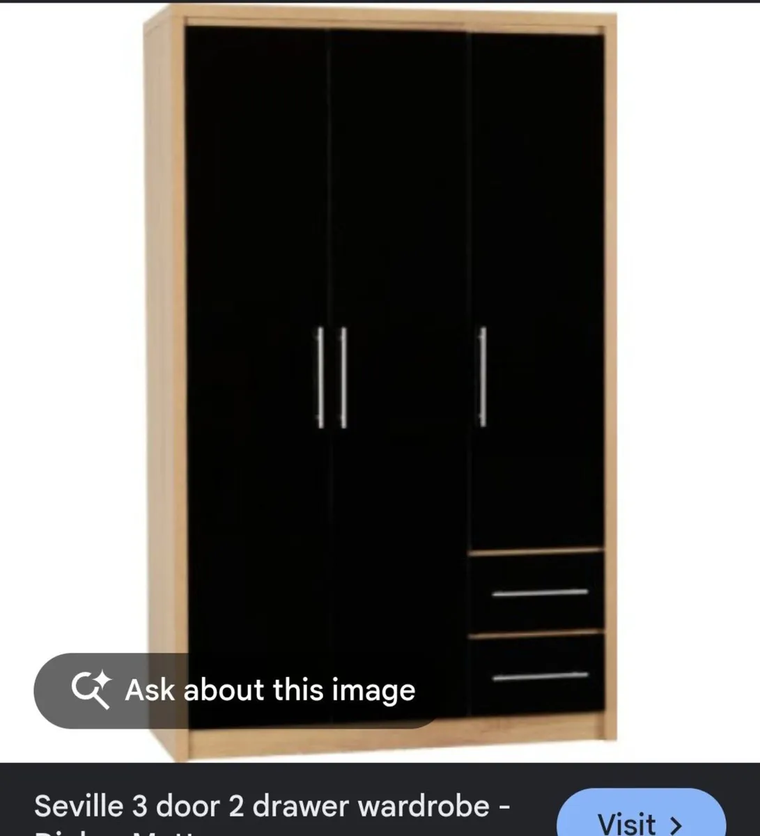 3 Door,  2 Drawer Wardrobe - Image 3