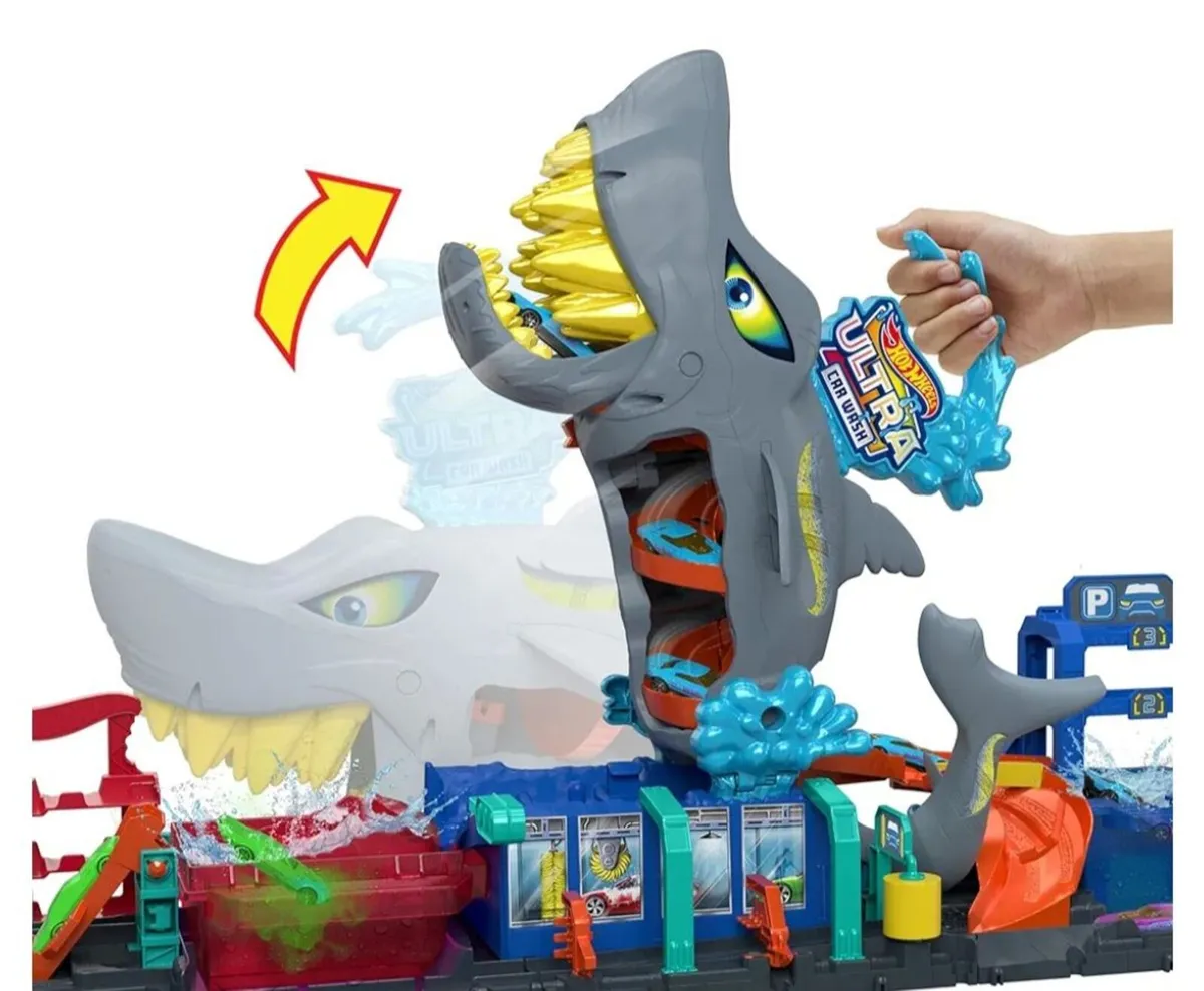Hot Wheels City Ultra Shark Car Wash playset - Image 4