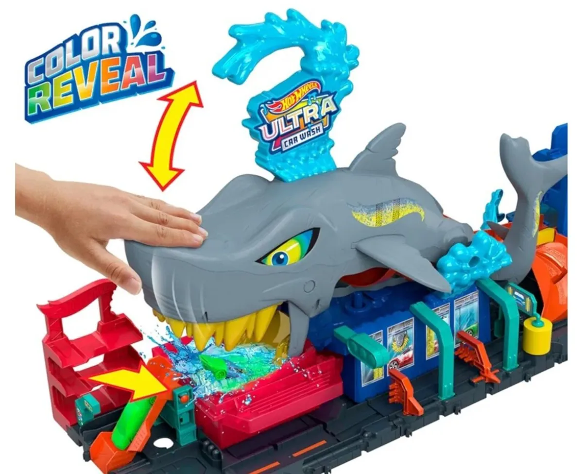 Hot Wheels City Ultra Shark Car Wash playset - Image 3