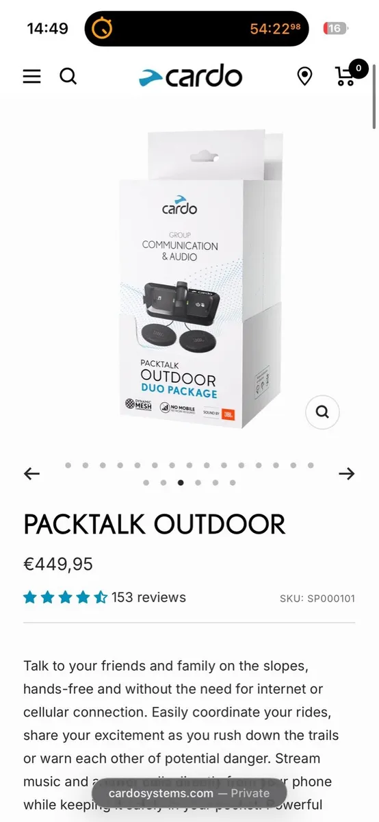 Cardo packtalk outdoor duo - Image 1