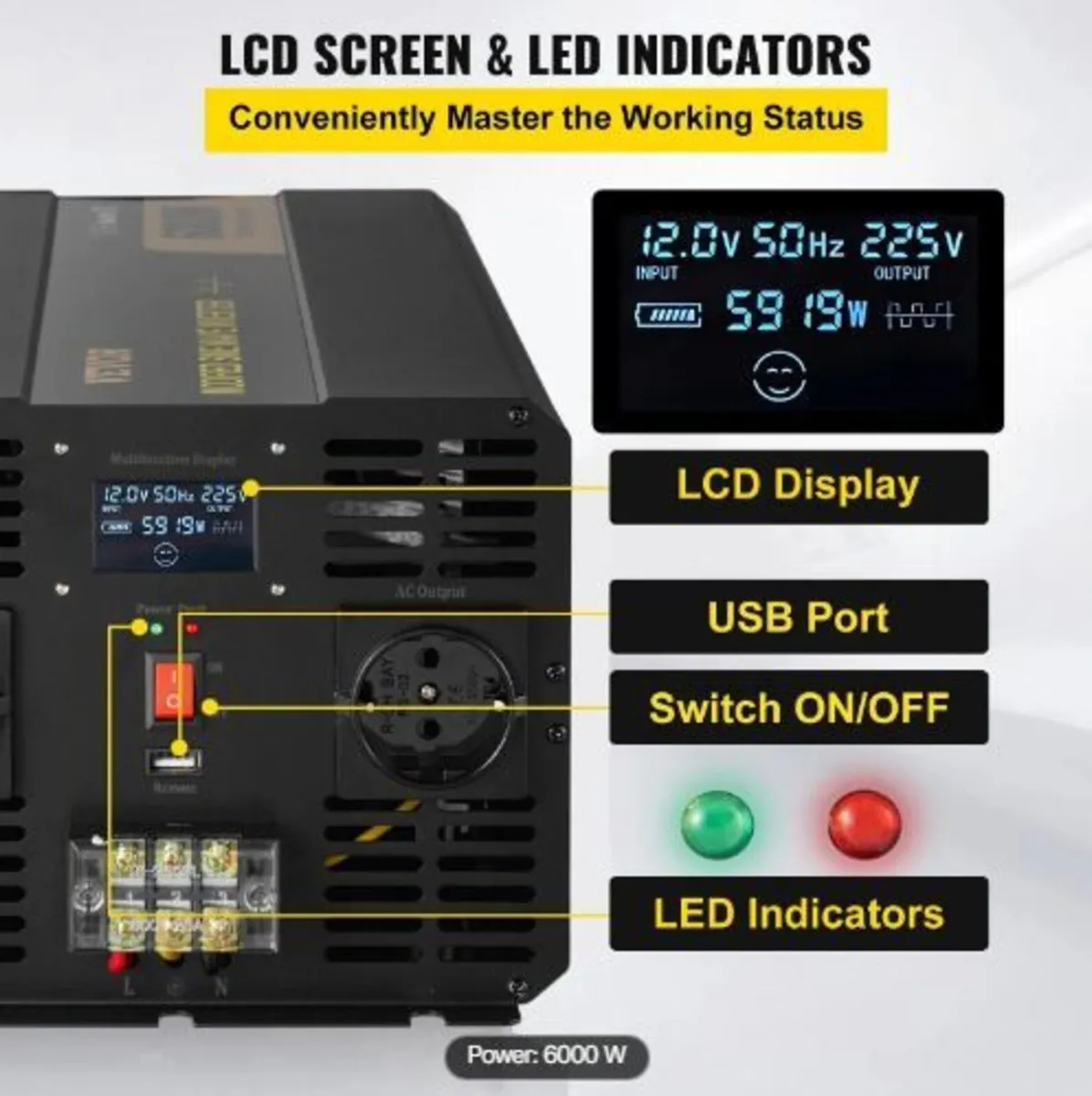 Power Inverter, 6000W - Image 2
