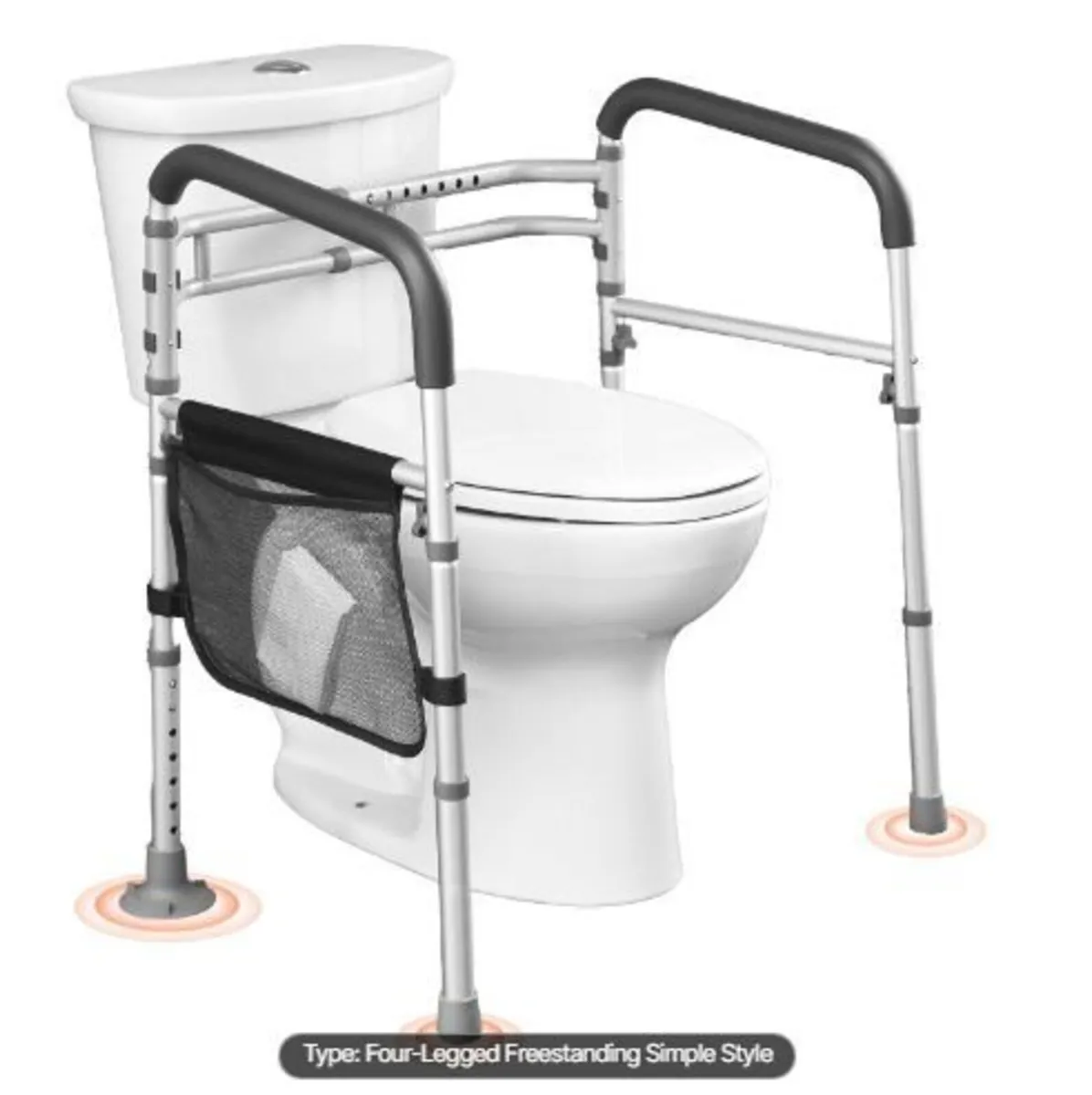 Toilet Safety Rail, 300 LBS Foldable - Image 1