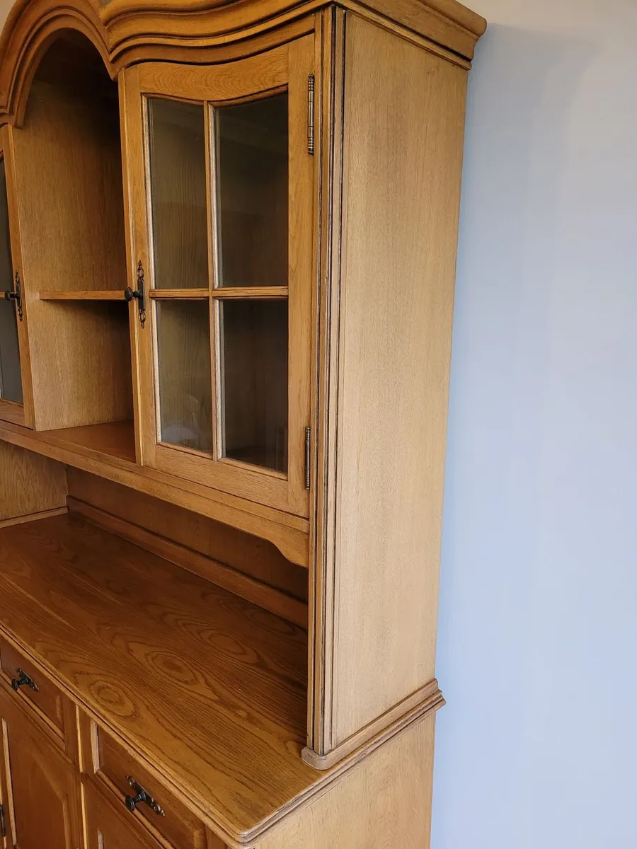 Solid Oak Display Cabinet / Dresser - Image 3